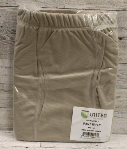 United Base Layer Pants with Fly - Large Regular - Sand Tan - Choose Layer