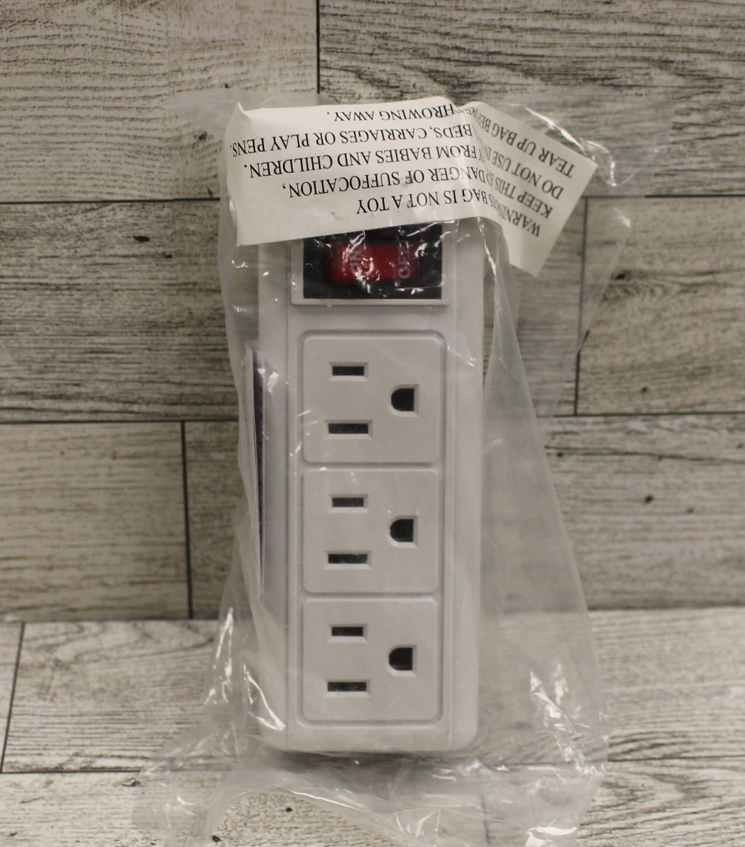 Triple Outlet Switch Adapter L6130 Whtie New Military Steals