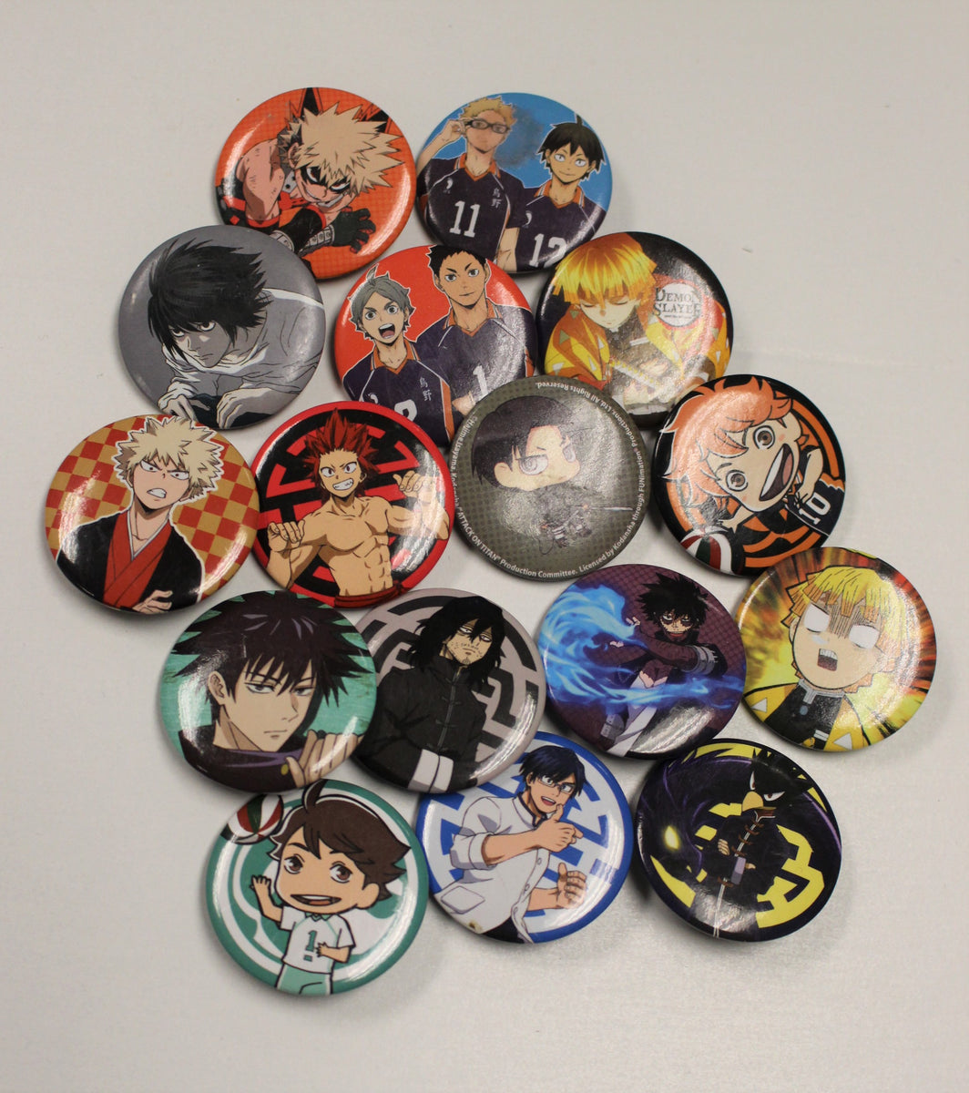 Various Assorted Anime Button Pins You Pick Used Military Steals various-assorted-anime-button-pins-you-pick-used-military-steals