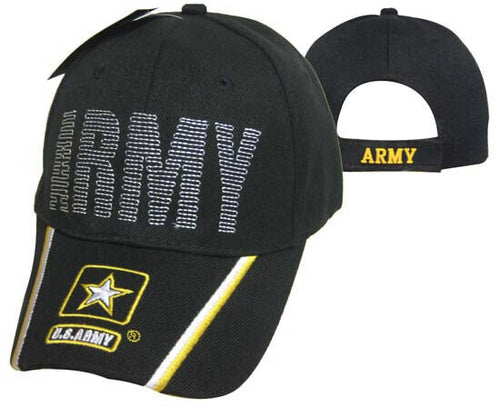 United States Army Baseball Cap - Black - Adjustable - New