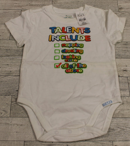 The Children's Place Short Sleeve Body Suits - 12 Months - Choose Design - New
