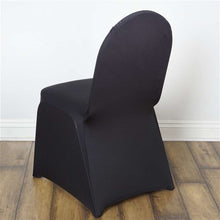 Load image into Gallery viewer, Spandex Chair Covers - Banquet Wedding Party Slipcovers - Black - Used