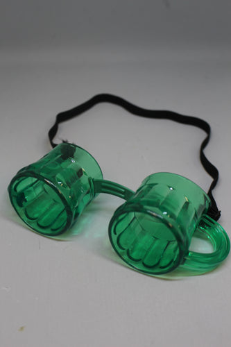 St Patrick's Day Party Mug Beer Goggles Glasses - Green - One Size - New