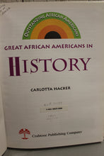 Load image into Gallery viewer, Great African Americans in History by Carlotta Hacker