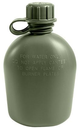 US Army Military 1 Qt. Water Canteen - 8465-01-115-0026 - OD Green - New