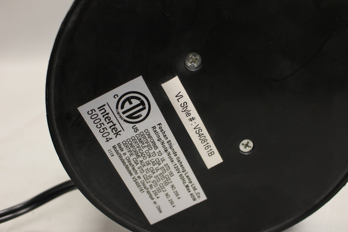 Intertek 18"H Black Incandescent Adjustable Desk Lamp Used Military Steals and Surplus