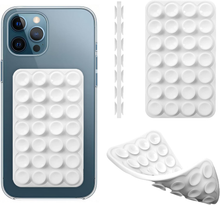 Load image into Gallery viewer, Silicone Adhesive Suction Cup Phone Mount for Selfies & Videos - Clear - 3 Pack