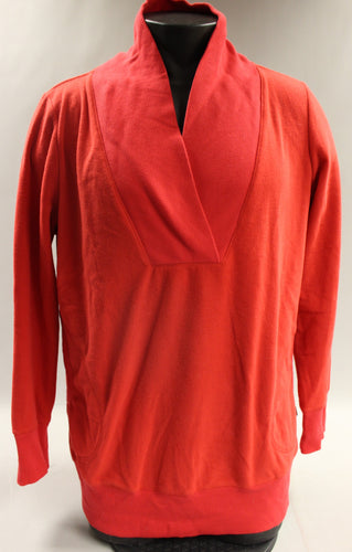 Nick & Nora Loungewear Sleepwear Pullover Shirt Sweater - Red - XLarge - Used