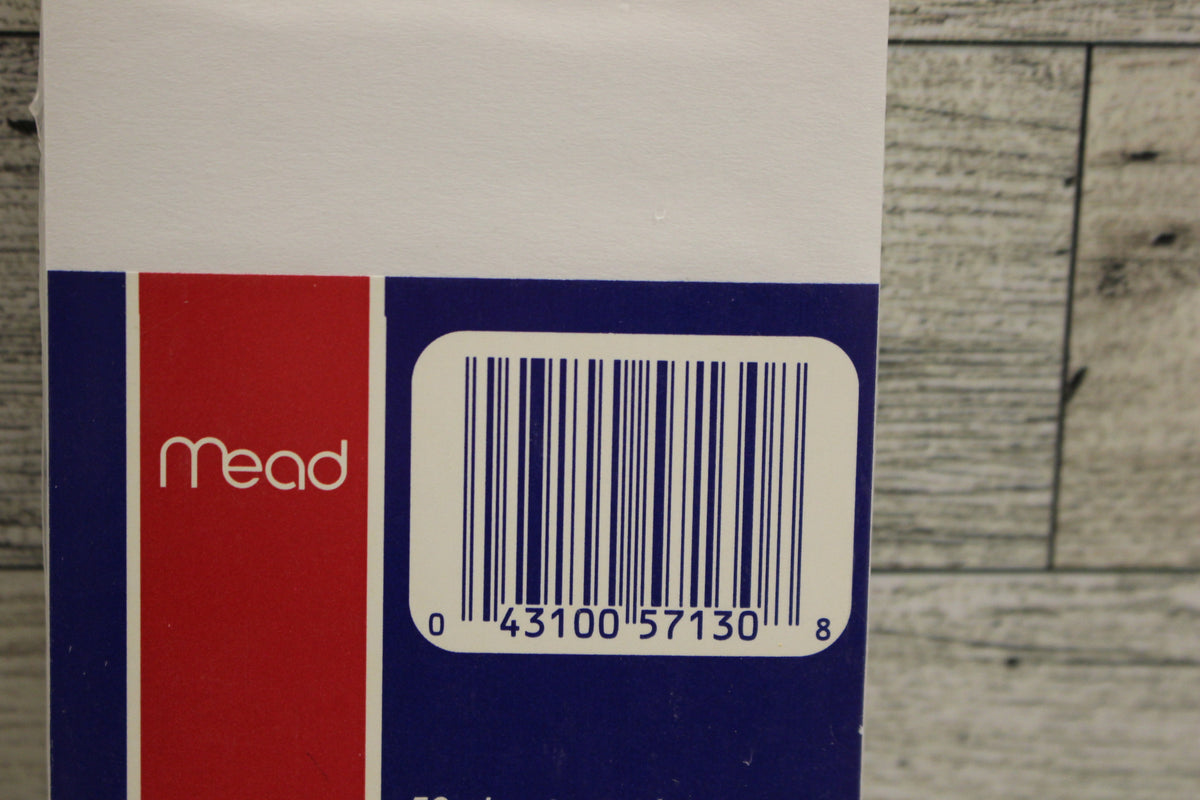 4 Pack Mead White Memo Pad 3" X 5" 50 Sheets Each Pad New