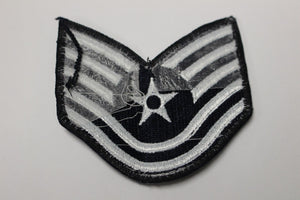 AF Air Force Embroidered Chevron Technical Sergeant E-6, Small, 3.5",