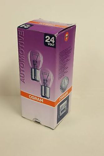 Pack of 10 OSRAM Automotive Bulbs 24V, P21/5W, BAY15d, 7537 Tail Break –  Military Steals and Surplus