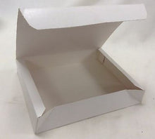 Load image into Gallery viewer, 25 Sperring White Corp Paperboard Folding Lunch Box 9 3/4&quot; x 7 13/16&quot; x 5/8&quot; New