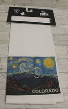 Load image into Gallery viewer, Lantern Press Colorado Starry Night Kitchen Tea Towel - 18&quot; x 28&quot; - New