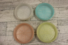 Load image into Gallery viewer, Vintage Tupperware Lot of 4 Pastel Wagon Sheel Coasters with Tray - Used