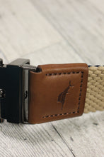 Load image into Gallery viewer, Tommy Bahama Men&#39;s L/XL (38-42) Reversible Stretch Cord Belt - Tan/Navy - Used