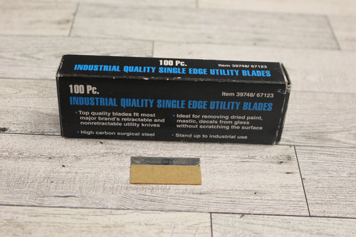 Industrical Quality Single Edge Utility Blades - 100 Count - New