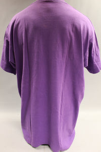 BVD Men's Preshrunk Cotton Short Sleeve T Shirt Size XLarge -Purple -Used