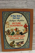 Load image into Gallery viewer, Antique Replica Picture Scrapbook for Decoupage, Collage, Etc. - 30 Page - Color - Used