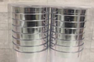 Elegant Clear with Silver Trim Premium Plastic 16oz. Tumblers - New