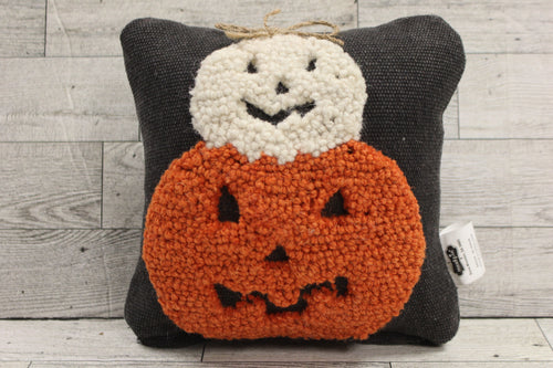 Mud Pie Halloween Mini Hook Pillow - 8 x 8 - Used