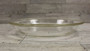 Vintage Fire King Clear Glass Pie Plate - 8" - Used