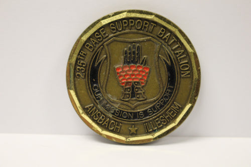 235th Base Support Battalion Challenge Coin - Ansbach Illesheim - Used