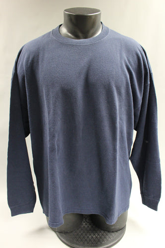 Basic Editions Men's Long Sleeve T Shirt Size XLarge -Blue -Used