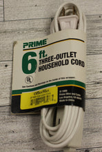 Load image into Gallery viewer, Prime 6 Foot Three-Outlet Household Cord - 16 Gauge - SPT-2 - 125 Volt - New