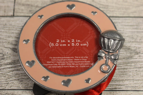 Kohls Round Baby Picture Frame/Ornament - 2