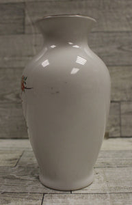 Japanese Porcelain Vase - Oriental Garden with Birds & Floral - Used