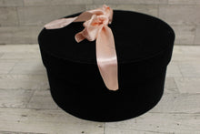Load image into Gallery viewer, Vintage Velvet Hat Box - Black - Used