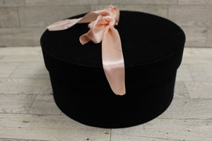 Vintage Velvet Hat Box - Black - Used