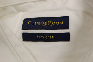 Club Room Short Sleeve White Button Up Dress Shirt - Large (16.5) - Used
