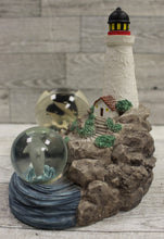 Load image into Gallery viewer, Westlake Musical Lighthouse Water Globe - Orcas &amp; Dolphin - 2615 - Used