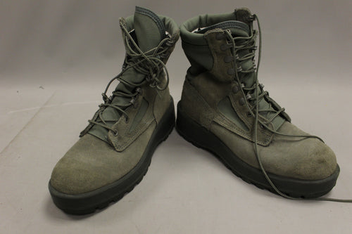 US Military Wellco Women's Air Force TW Boots - Sage Green - Size: 8.5 RF - Used