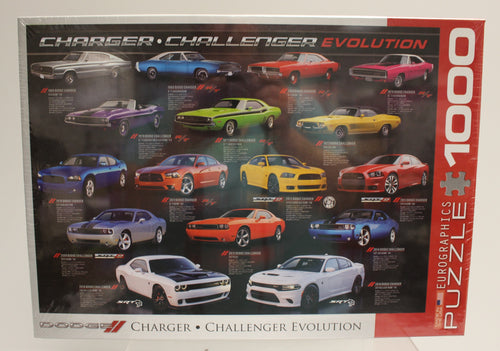 Eurographics Dodge Charger Challenger Evolution 1000 Piece Jigsaw Puzzle - New