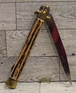 Vintage Kissing Crane KC-49 Stiletto Germany Folding Knife - Used