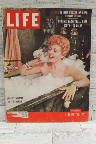 Life Magazine - February 28, 1955 - Shelley Winters - Used