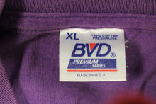 Load image into Gallery viewer, BVD Men&#39;s Preshrunk Cotton Short Sleeve T Shirt Size XLarge -Purple -Used