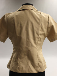 DSCP US Women's Short Sleeve Khaki Dress Shirt - Size: 14 Tall -8410-01-539-8598