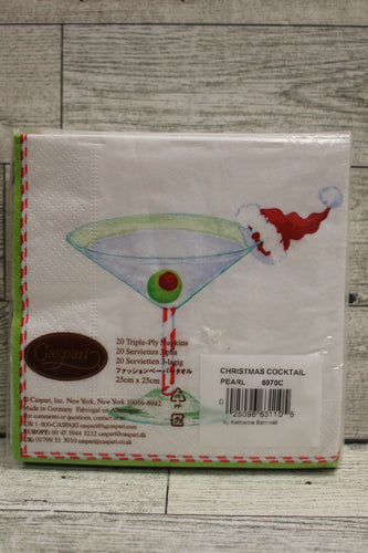 Katherine Barnwell Christmas Martini Cocktail Napkins - 20 Count - New