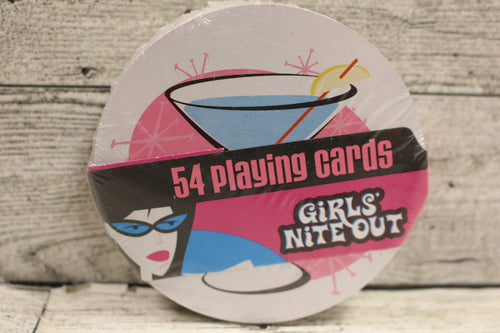 Girls' Nite Out - Deck of 54 Playing Cards - Round - New Sealed