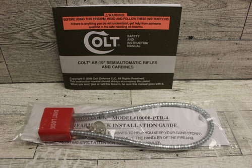 Shotlock Firearm Cable Gun Lock with Colt Manual - 10000-PTR-4 - New