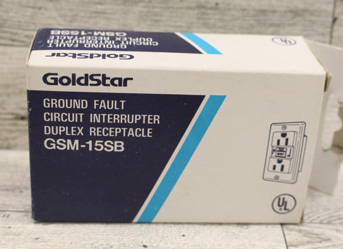 GoldStar Ground Fault Circuit Interrupter Duplex Receptacle - GSM-15SB - New