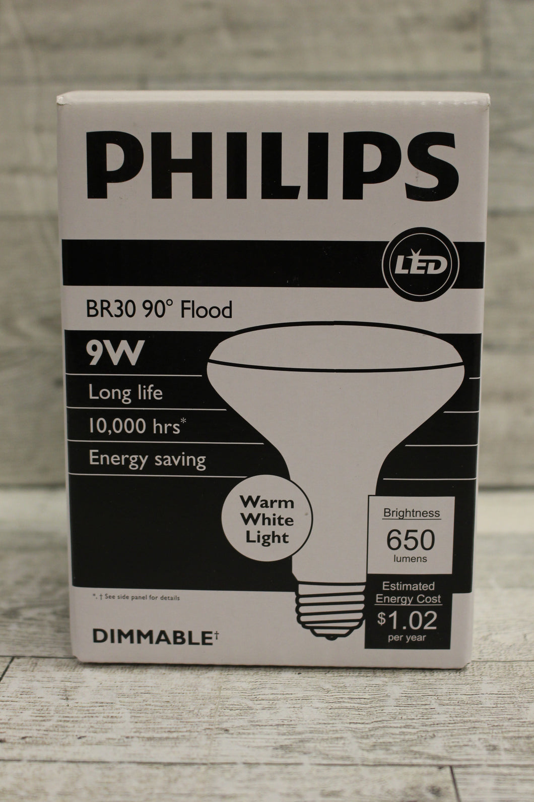 Philips BR30 90 degree LED Flood Light - 9.5W (60w) -Dimmable - New