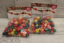 Load image into Gallery viewer, Darice Wood Bead Mix - 2 packs of 150 - New