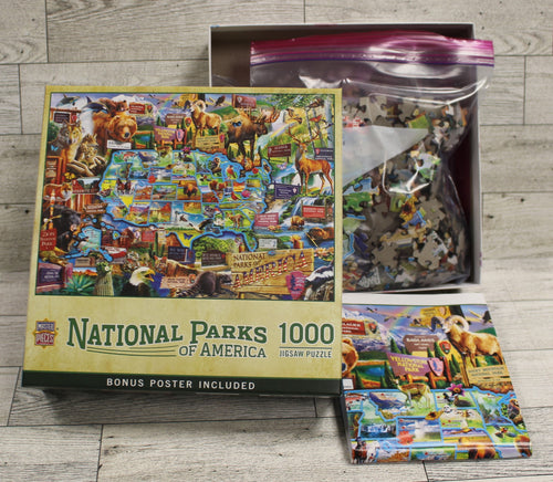 Master Pieces National Parks of America Jigsaw Puzzle with Poster- 1000 Piece