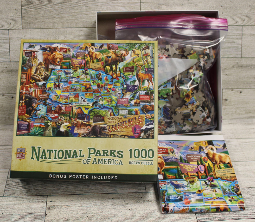 Master Pieces National Parks of America Jigsaw Puzzle with Poster- 1000 Piece