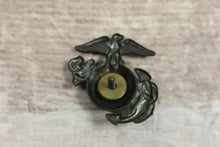 Load image into Gallery viewer, USMC Marine Corp Eagle Globe &amp; Anchor Cap Device Emblem - Screw On - Black -Used