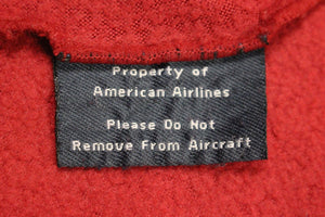 American Airlines Red Fleece Cabin Blanket- 54" x 35" - Used